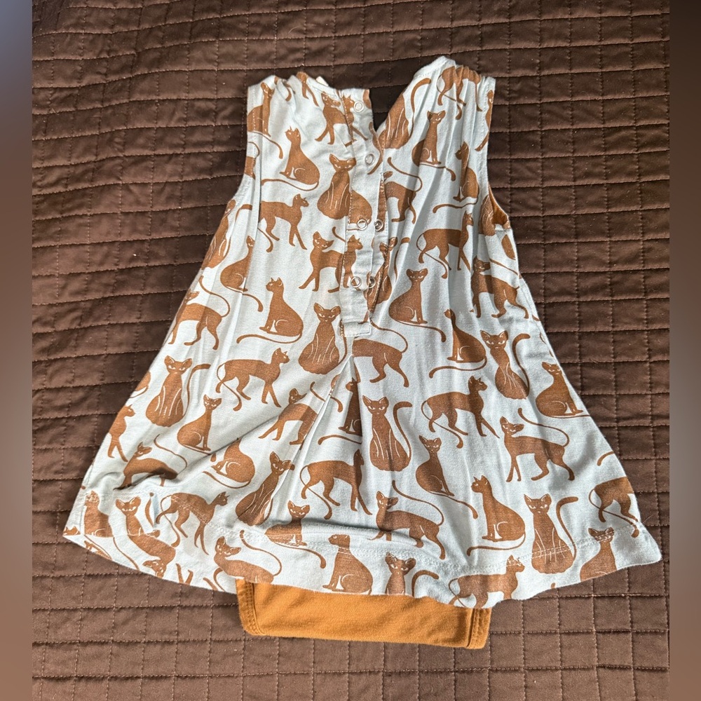 Kate Quinn | sleeveless button tab bodysuit | cats | 12-18m